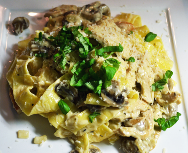 pappardelle met champignonroomsaus