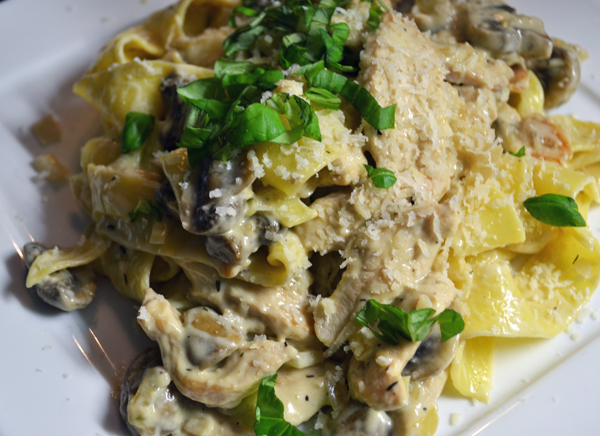 pappardelle met champignonroomsaus