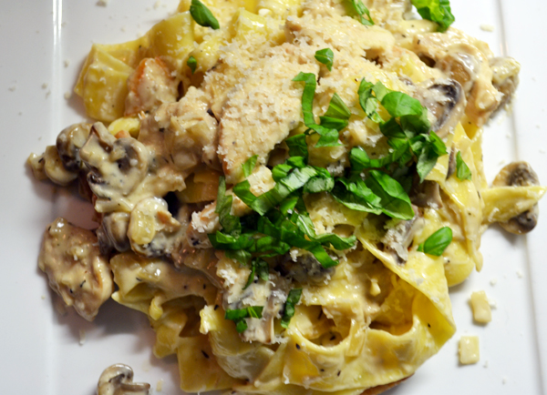 pappardelle met champignonroomsaus