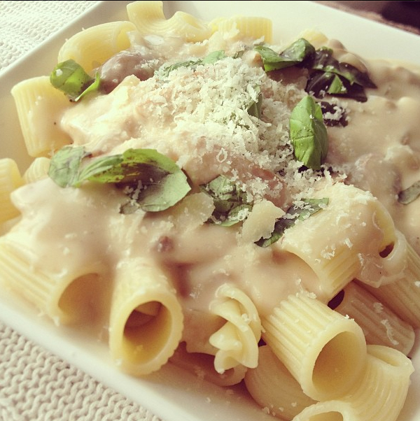 pasta met champignonsaus