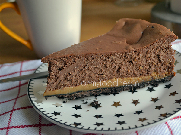 oreo-karamel chocolade cheesecake 