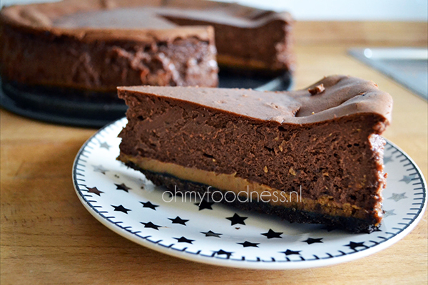 oreo-karamel chocolade cheesecake 