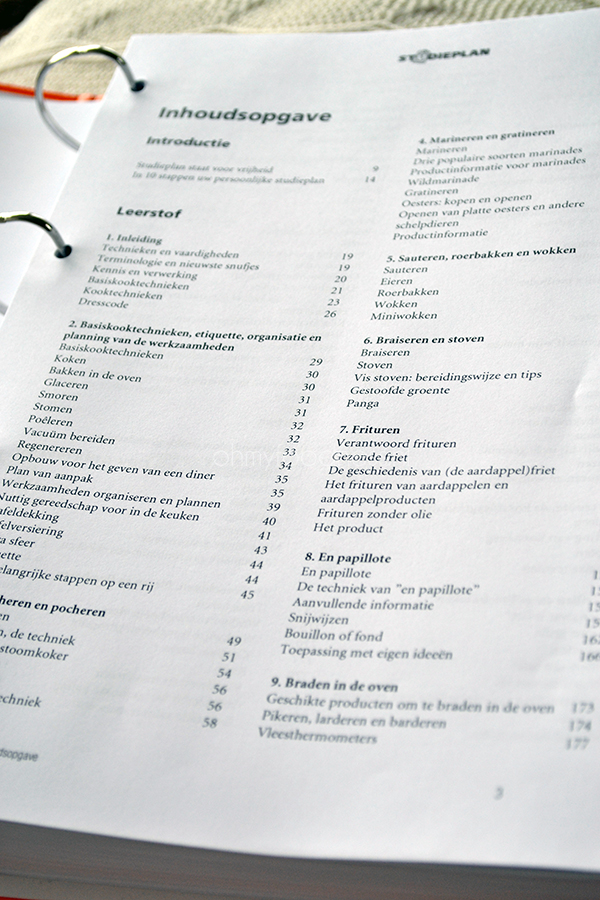 studieplan kooktechnieken 1