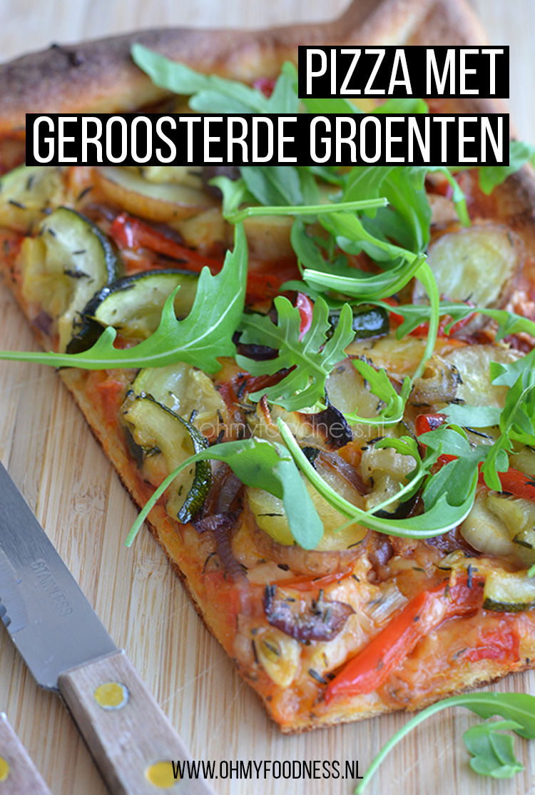 Pizza met geroosterde groenten