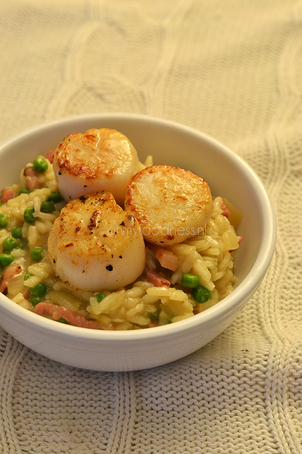 risotto met gebakken coquilles