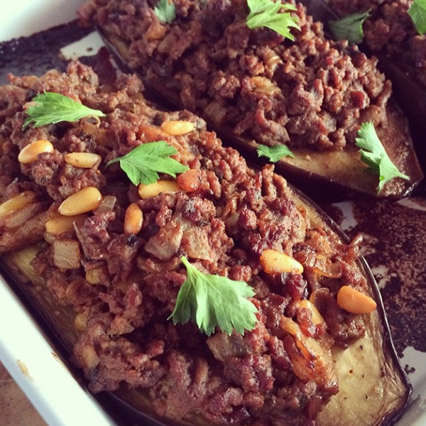 Ottolenghi's gevulde aubergines