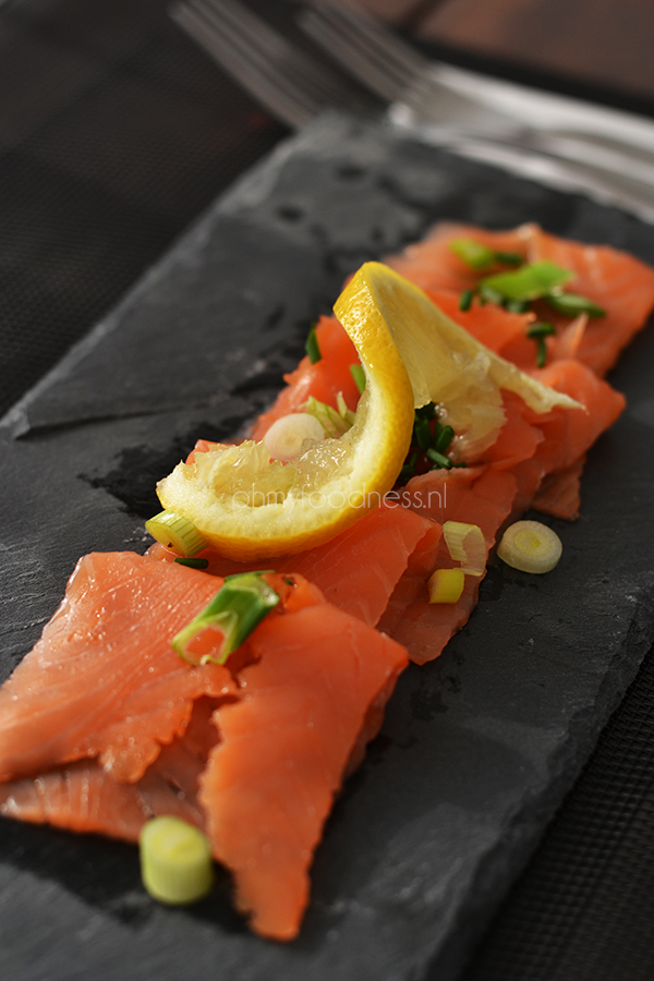 carpaccio van gerookte zalm