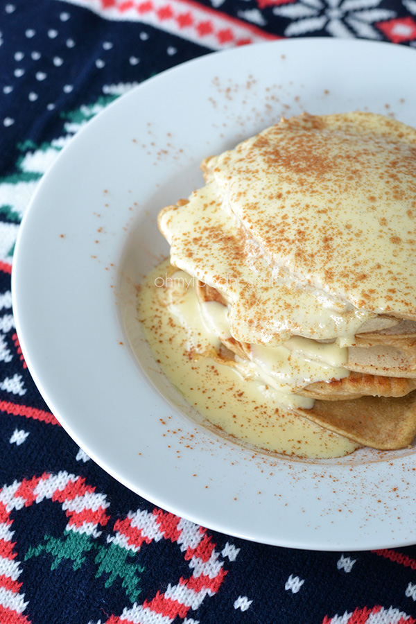 Gingerbread pannenkoekjes met vanillesaus