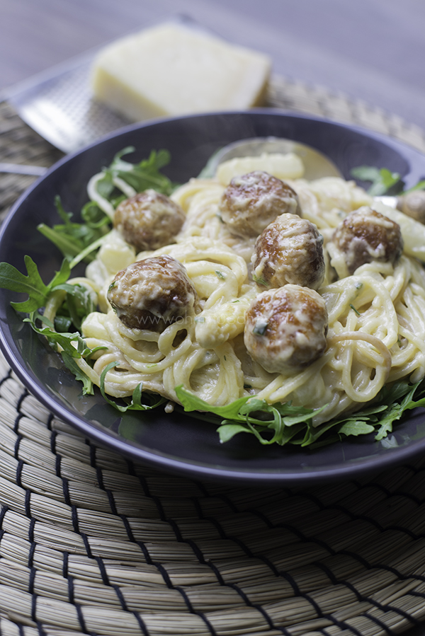 Spaghetti met witte asperges