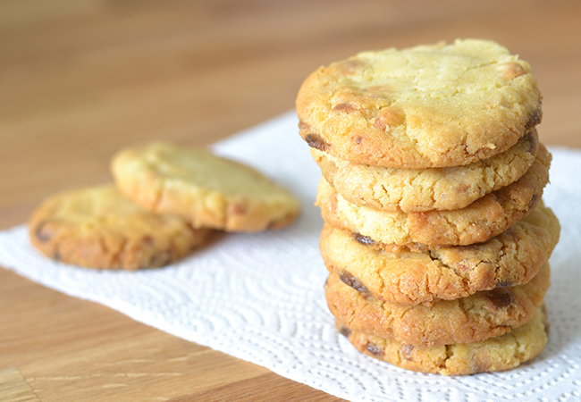 Witte chocoladekoeken met zeezout