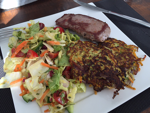 Zoete aardappel-courgette koekjes