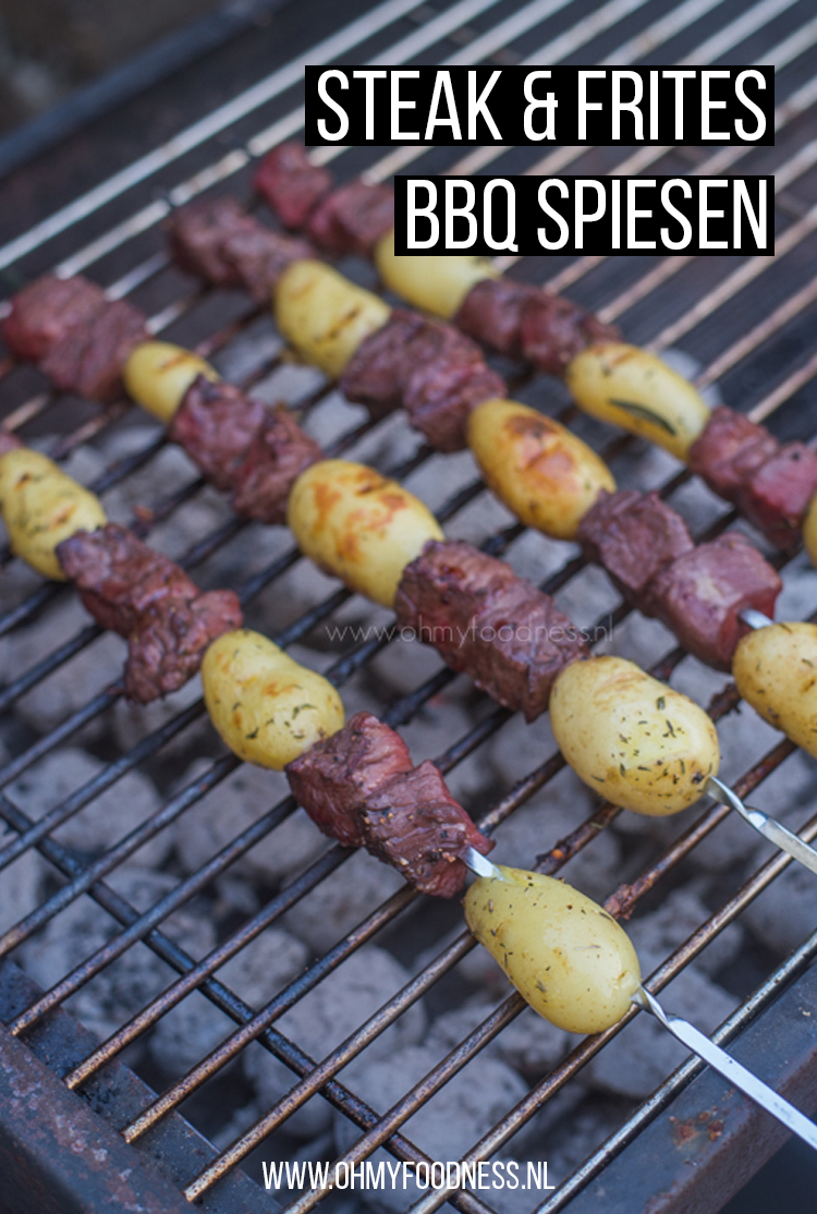 Steak & Frites bbq spiesen