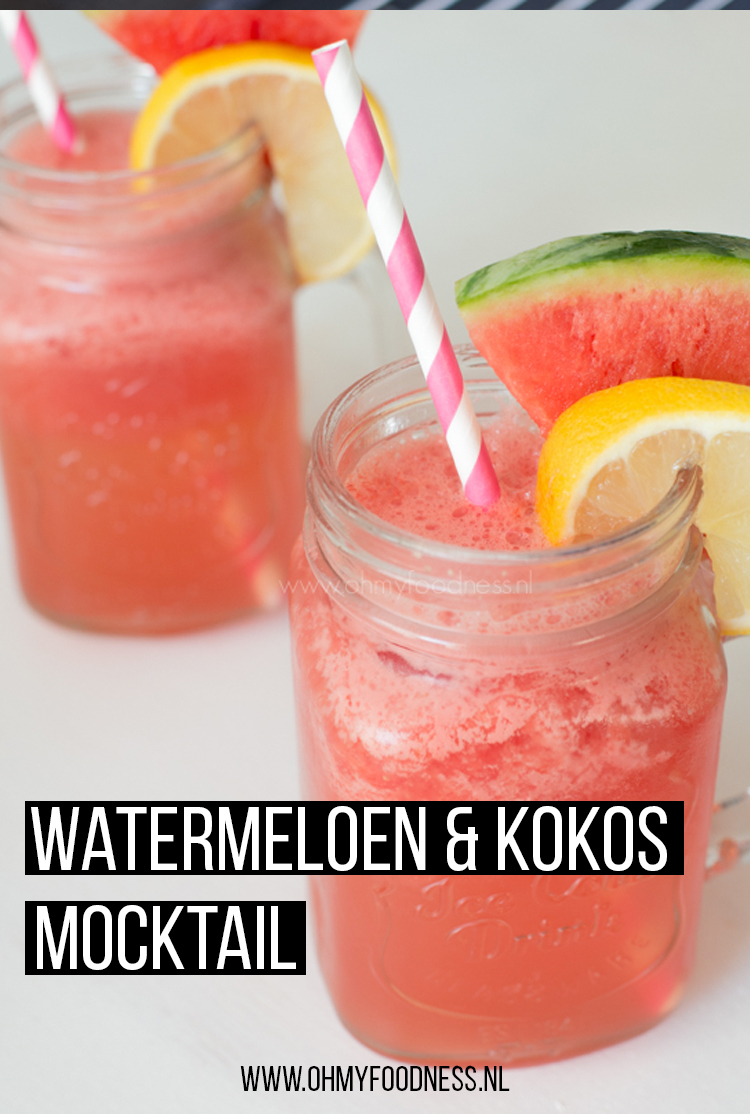 Watermeloen & kokos mocktail