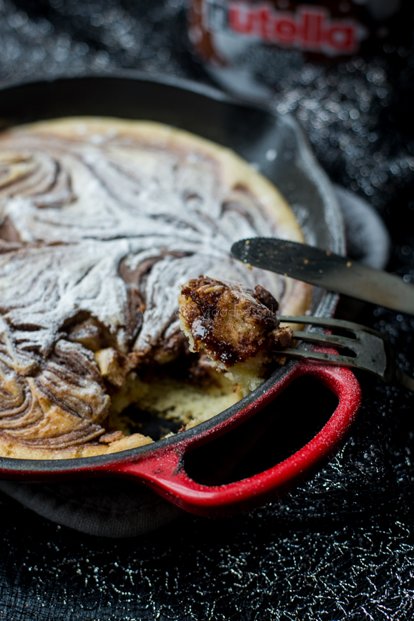 Nutella pannenkoek uit de oven