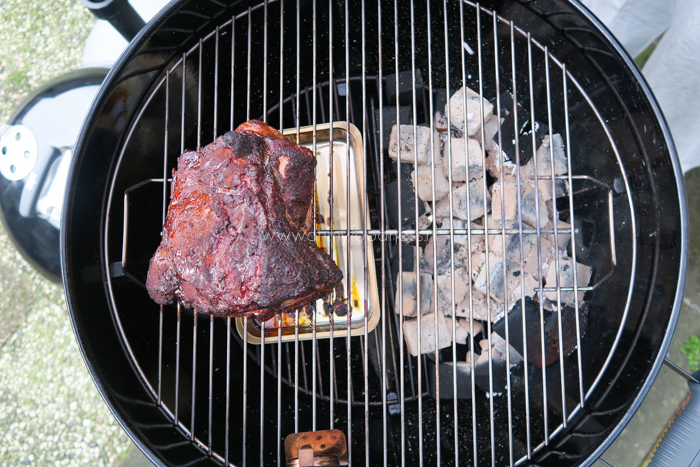 Pulled pork van de BBQ