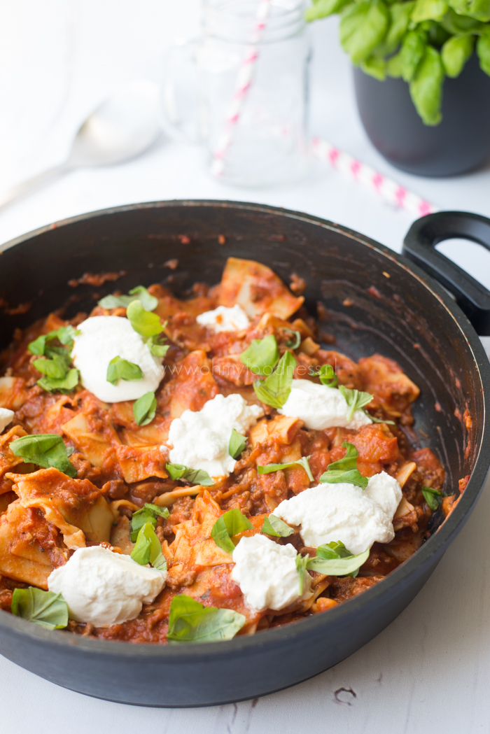 lasagne uit de pan