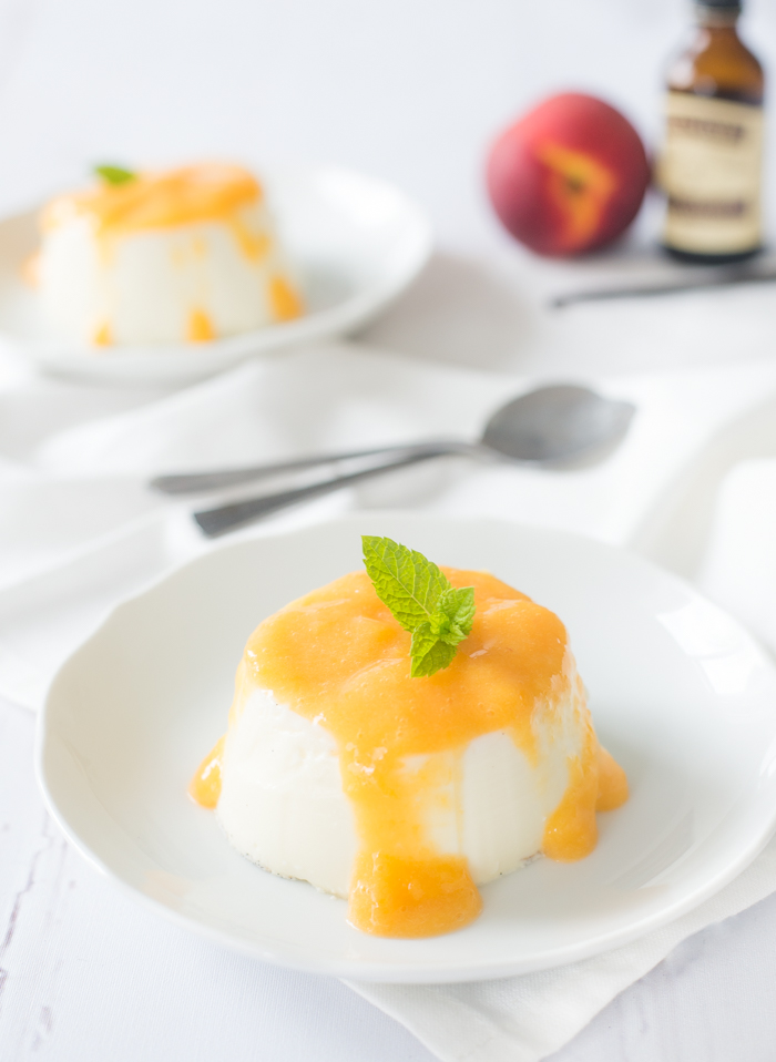 Panna Cotta met nectarine