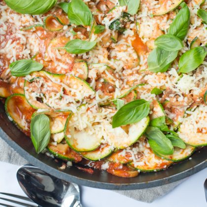 Eenpanscourghetti met champignons