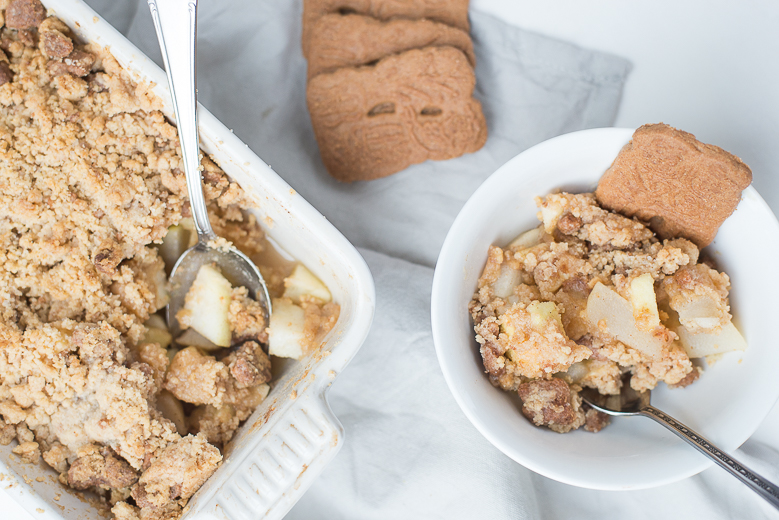 Appel-peercrumble met speculaas
