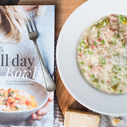 Parelrisotto met pancetta en taleggio