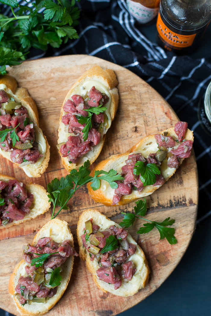 Crostini met Steak Tartaar