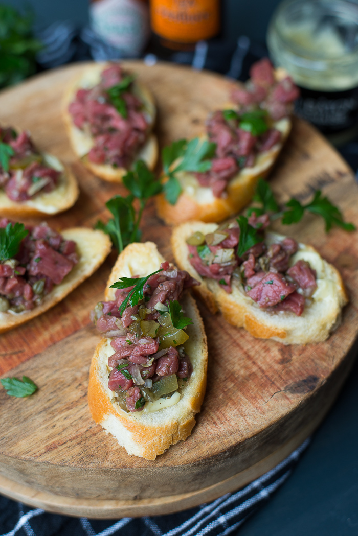 Crostini met Steak Tartaar