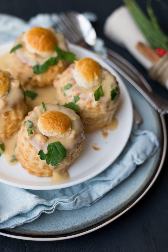 Pasteitjes met garnalenragout