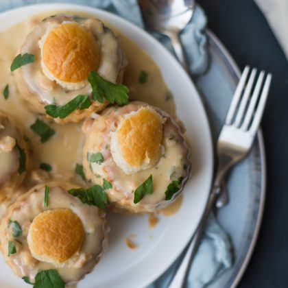 Pasteitjes met garnalenragout