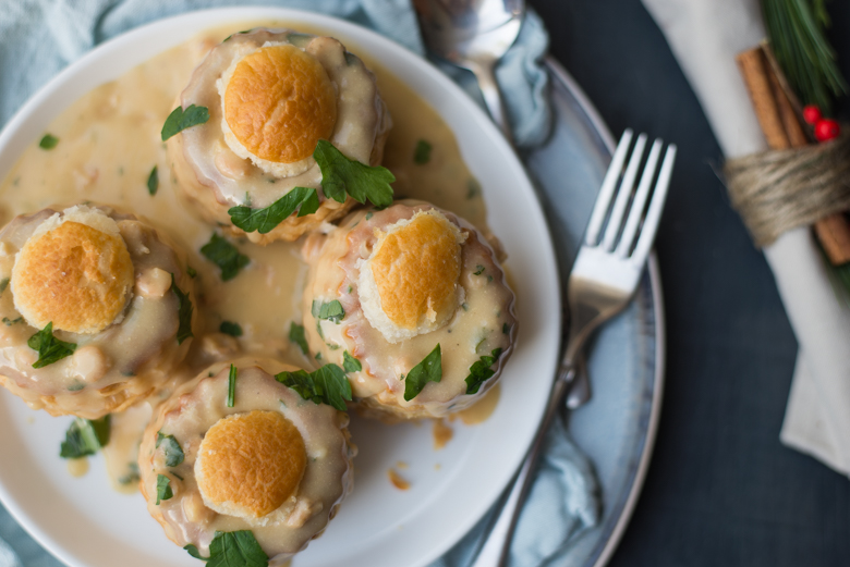 Pasteitjes met garnalenragout