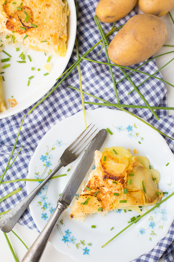 Aardappeltortilla met zuurkool en appel