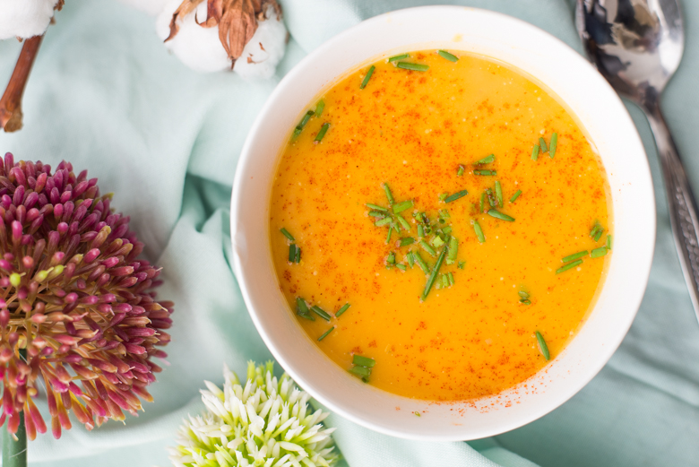 Pompoensoep met zoete aardappel