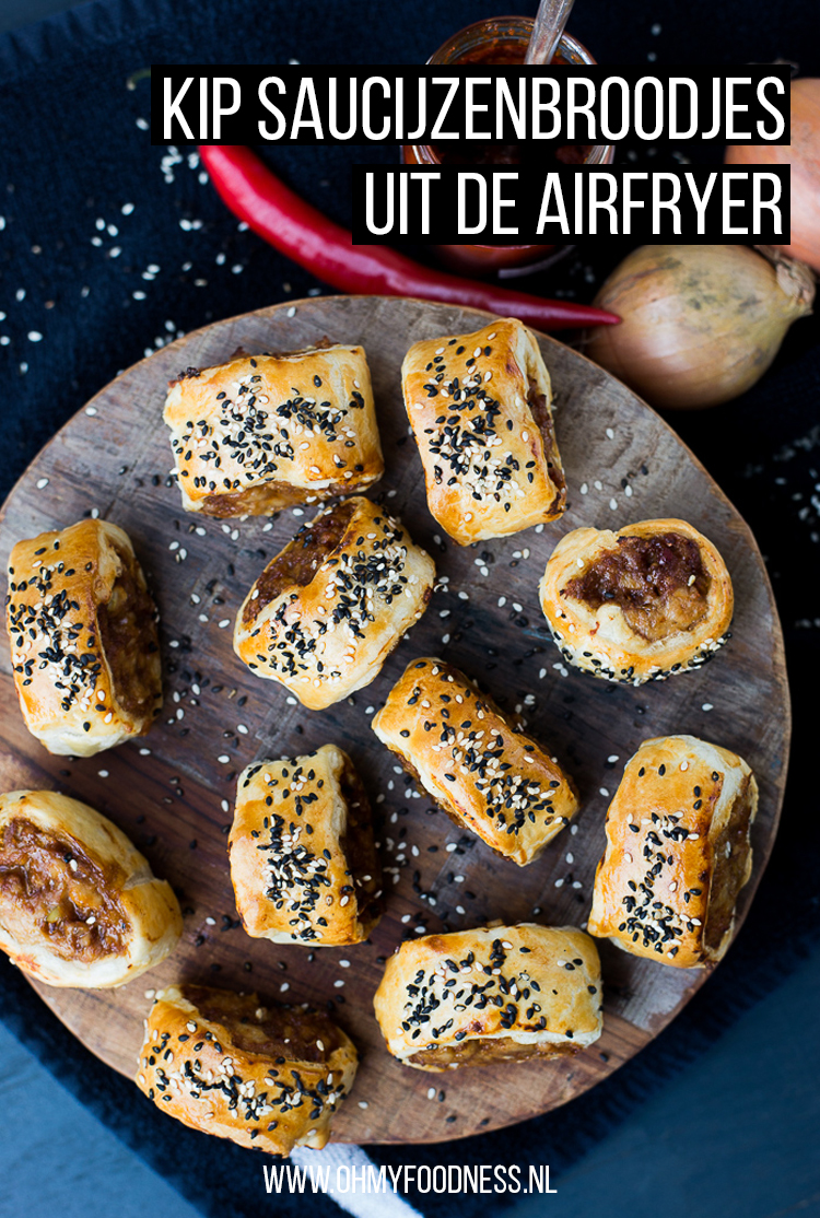 Kip saucijzenbroodjes uit de Airfryer