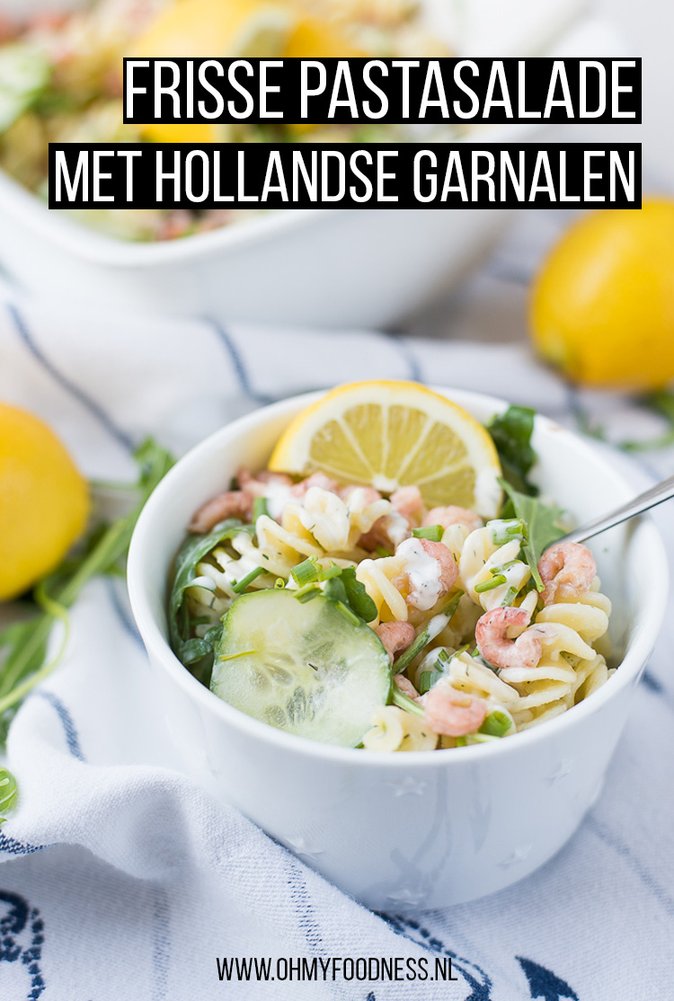 Frisse pastasalade met Hollandse garnalen