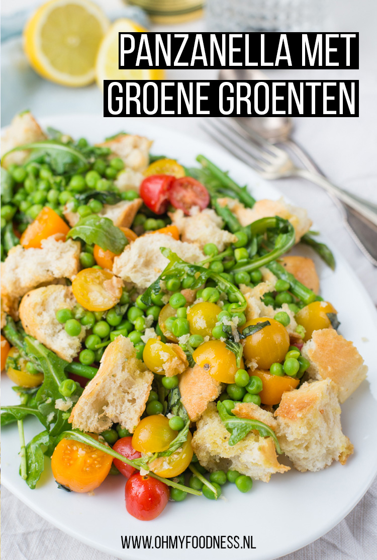 Panzanella met groene groenten