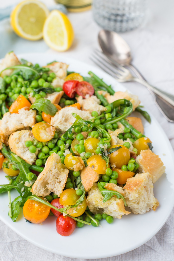 Panzanella met groene groenten