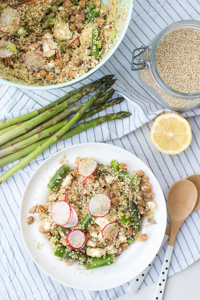 Quinoasalade met groene asperges