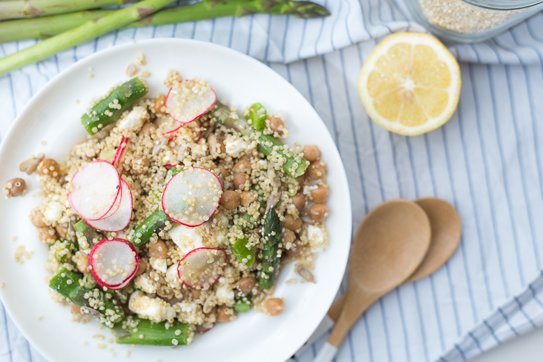 Quinoasalade met groene asperges