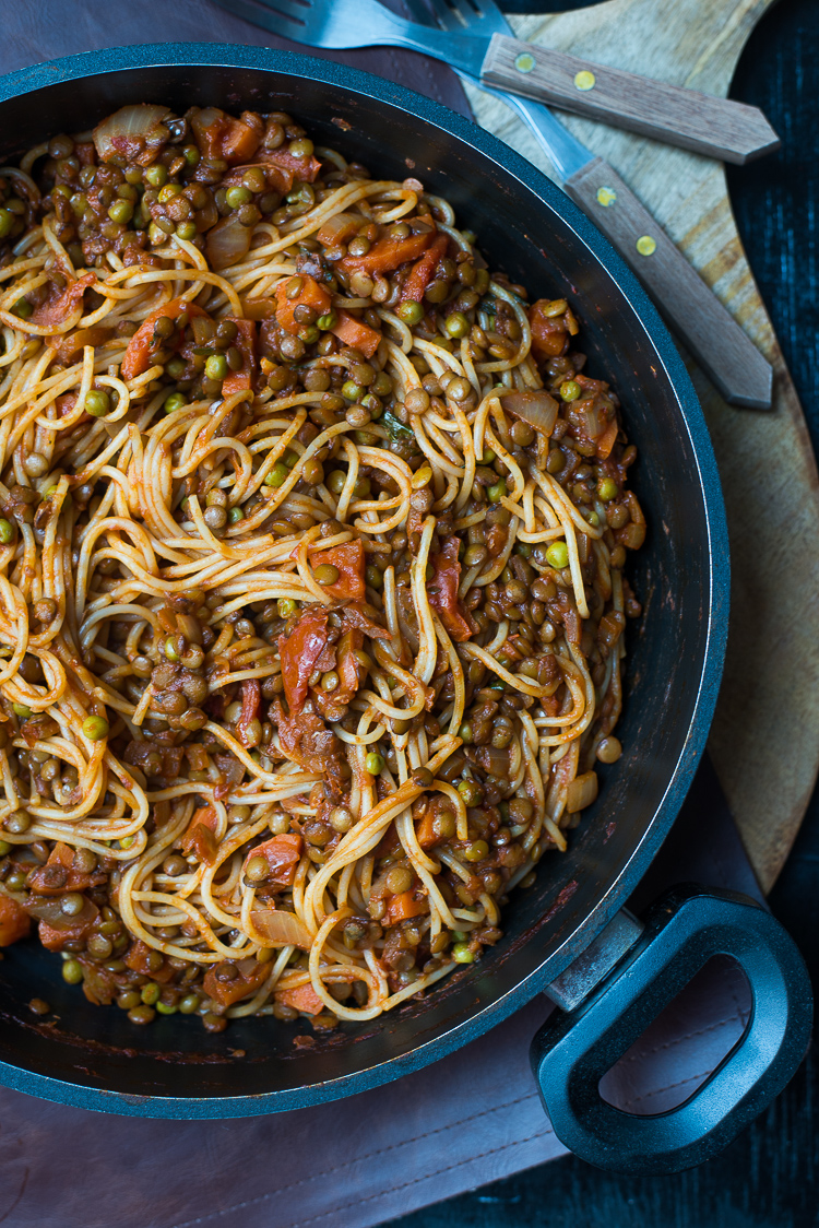 Vegan spaghetti bolognese