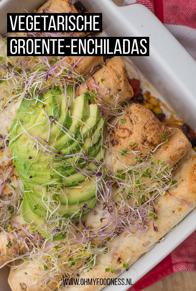 Vegetarische groente-enchiladas