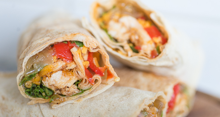BBQ Pulled chicken wraps