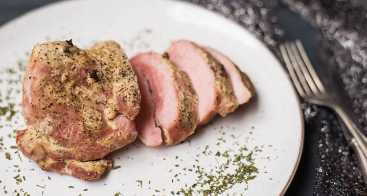 Beenham uit de slowcooker met mosterdglazuur