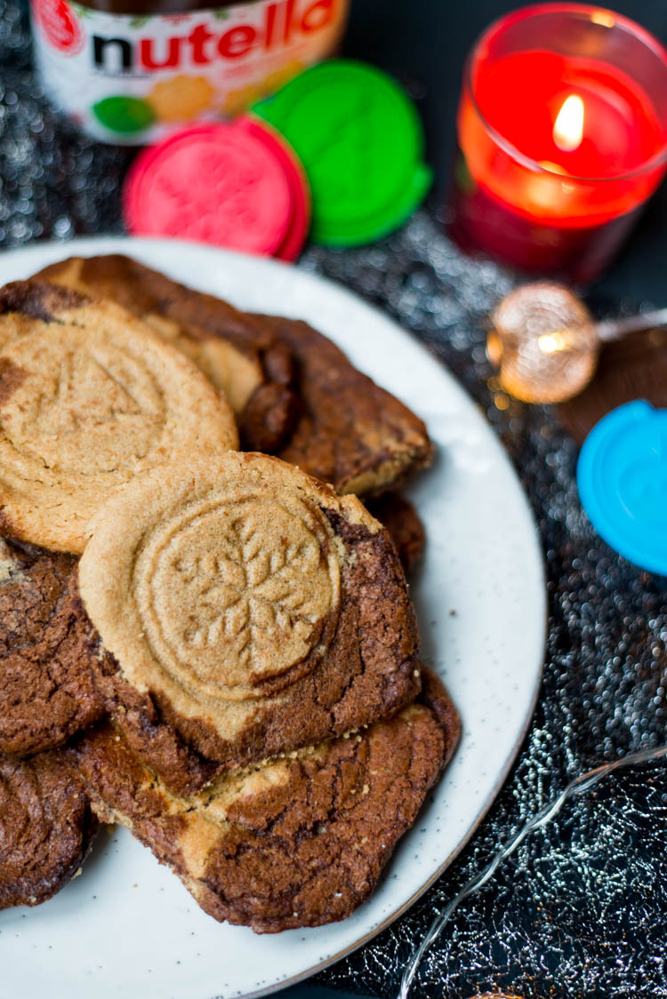 Pindakaas-Nutellakoekjes voor Kerst