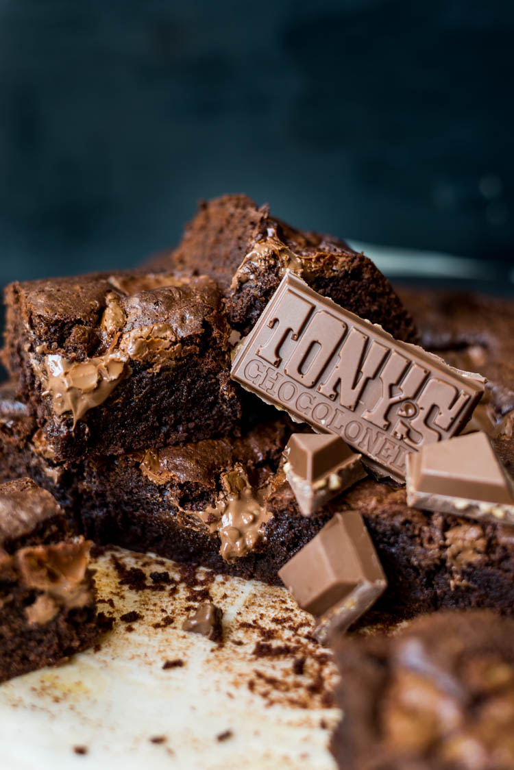 Brownies met Tony's Chocolonely Salted Caramel