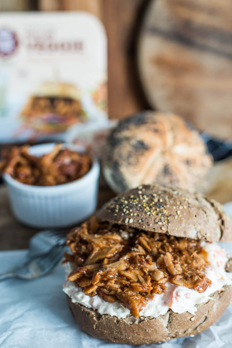 Broodje vegetarische pulled pork