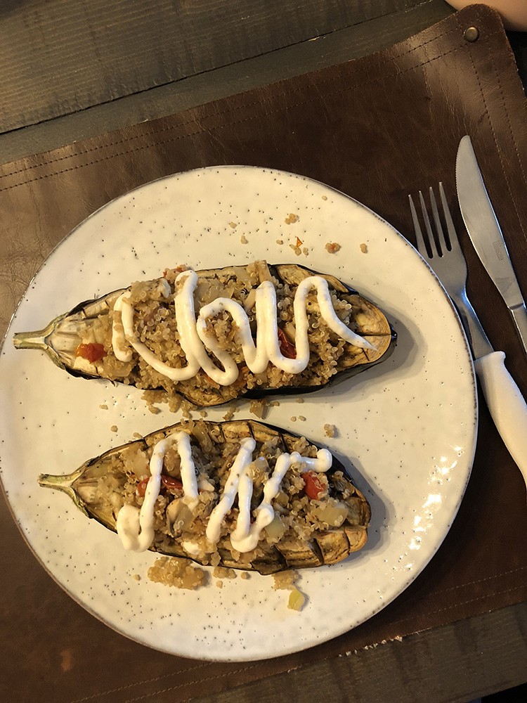 gevulde aubergines