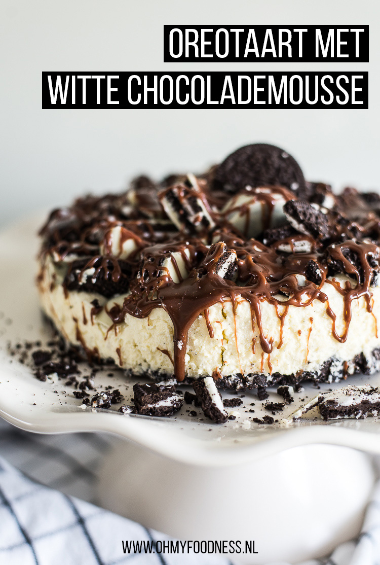 Oreotaart met witte chocolademousse