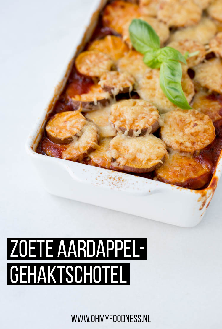 Zoete aardappel-gehaktschotel