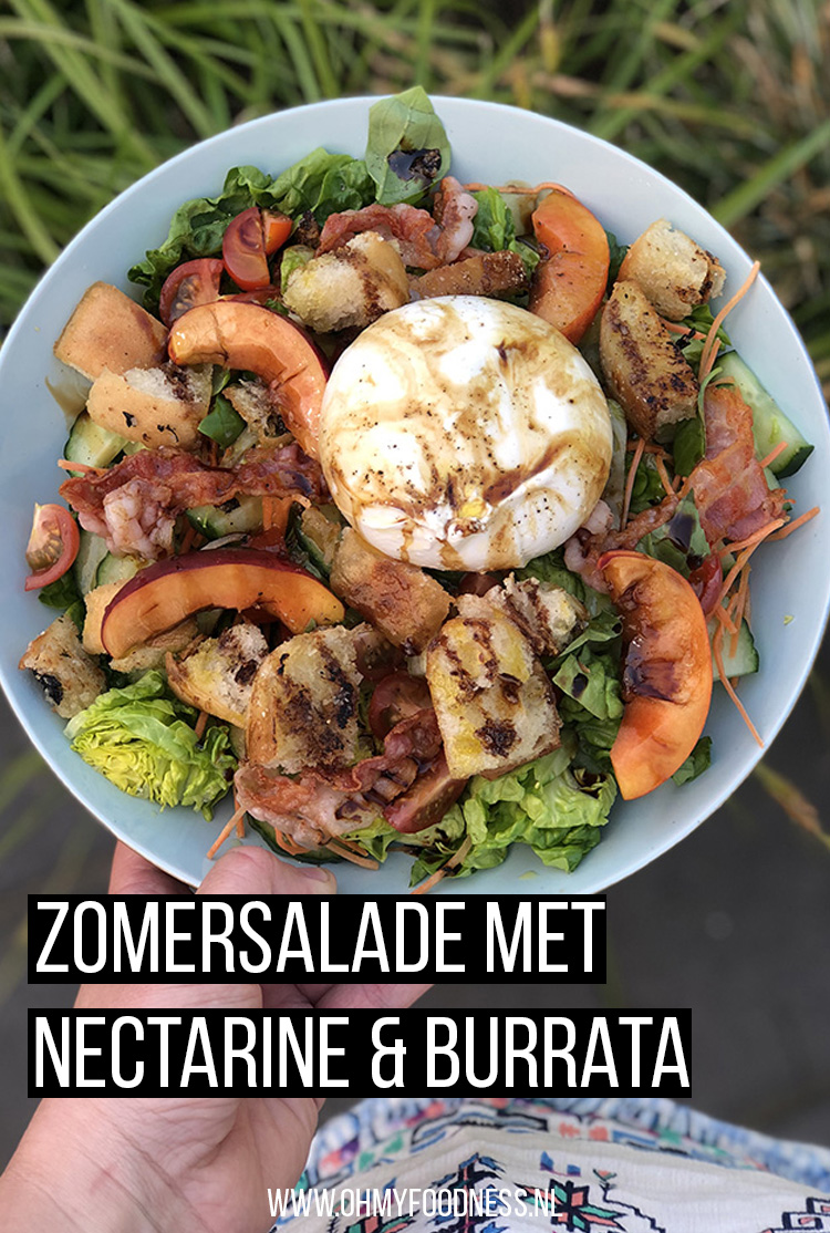 Zomersalade met nectarine en burrata