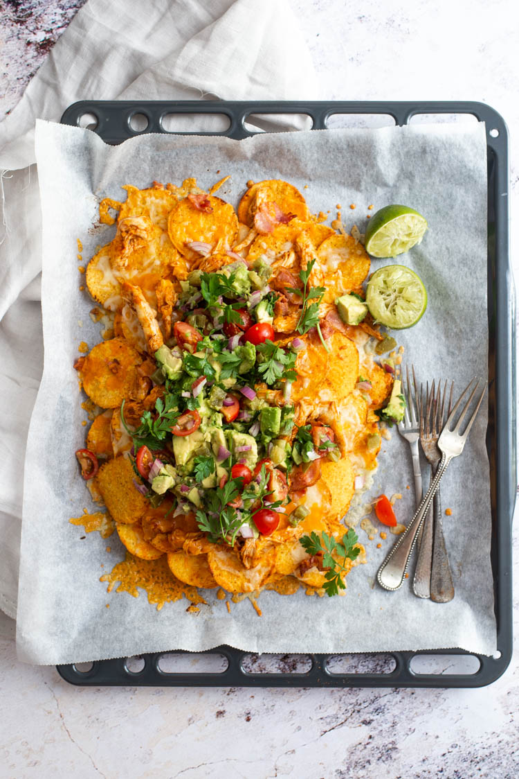 BBQ-chicken nacho's