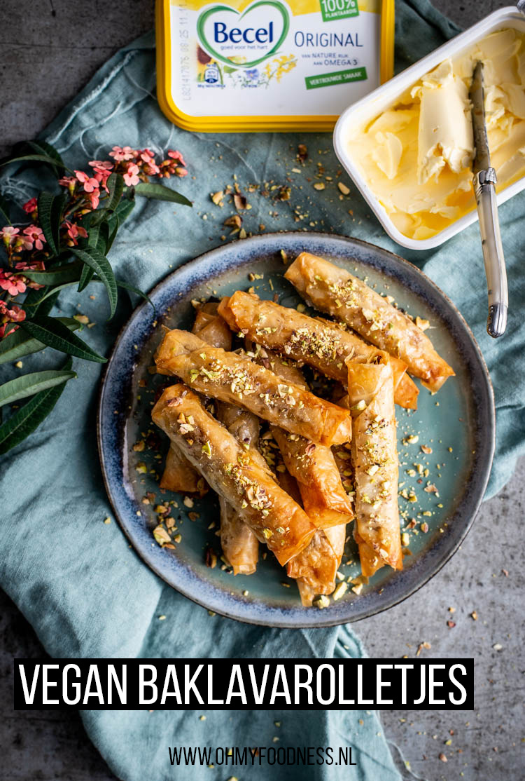 vegan baklavarolletjes